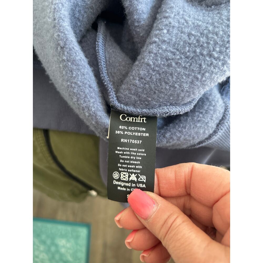 Comfrt Blue Tranquil Sweatshirt Small - Picture 9 of 9